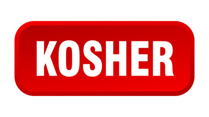 kosher button. kosher square 3d push button