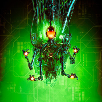 Alien monster robot repair