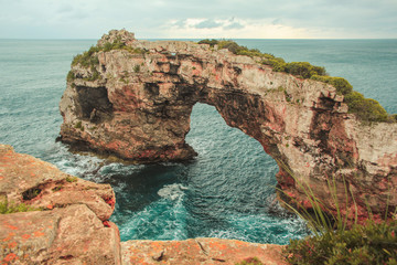 Es Pontas - picturesque rock arch in Santanyi, Mallorca, Spain