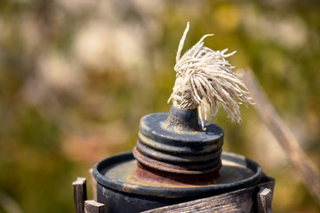 Decorative rusty torch