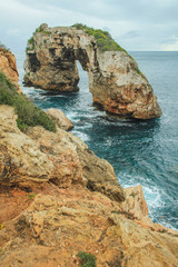 Es Pontas - picturesque rock arch in Santanyi, Mallorca, Spain