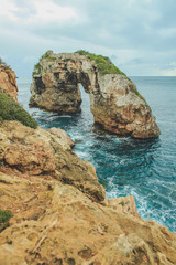 Es Pontas - picturesque rock arch in Santanyi, Mallorca, Spain