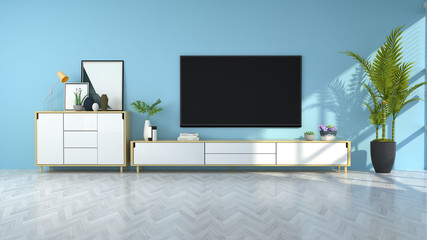 Indoor simple living room TV wall