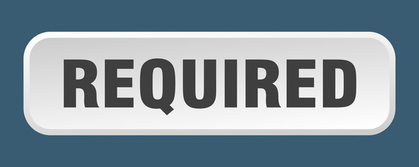 required button. required square 3d push button