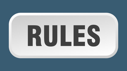 rules button. rules square 3d push button