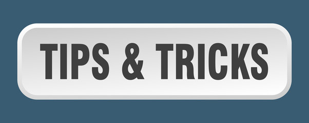 tips & tricks button. tips & tricks square 3d push button