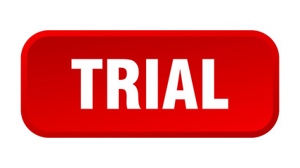 trial button. trial square 3d push button