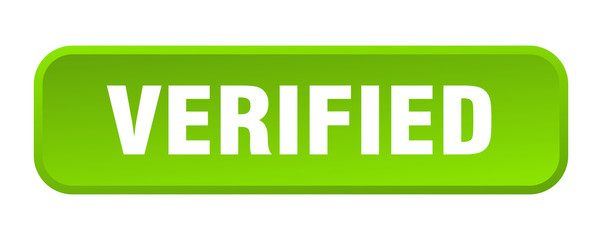verified button. verified square 3d push button