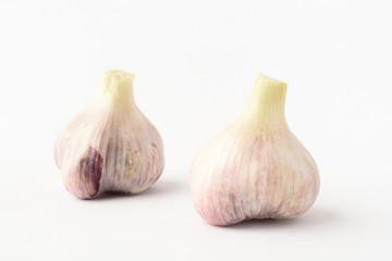 Garlic isolated on white background.