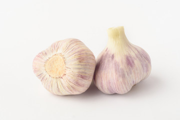Garlic isolated on white background.