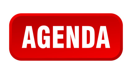 agenda button. agenda square 3d push button