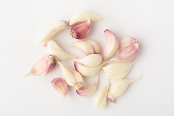 Onion slices with husk Isolated on a white background