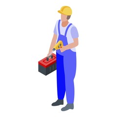 Construction repairman icon. Isometric of construction repairman vector icon for web design isolated on white background