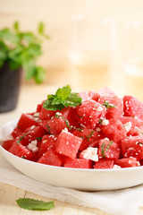 watermelon salad with feta cheese