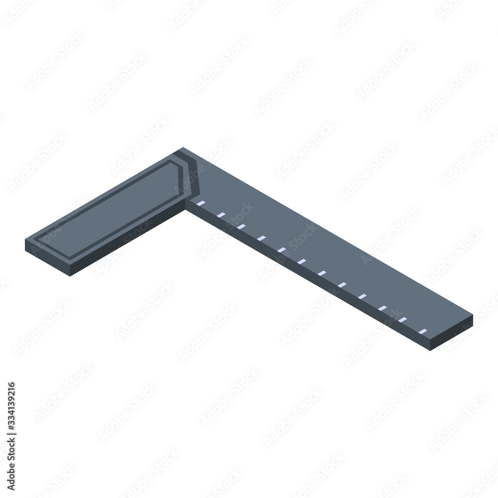 Poster angle ruler icon. isometric of angle ruler vector icon for web design isolated on white background
