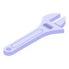 Adjustable wrench icon. Isometric of adjustable wrench vector icon for web design isolated on white background