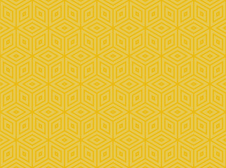Vector repeating geometrical mosaic. Yellow background.