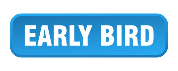 early bird button. early bird square 3d push button