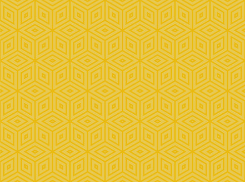 Vector repeating geometrical mosaic. Yellow background.