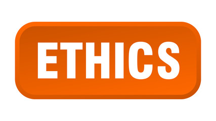 ethics button. ethics square 3d push button