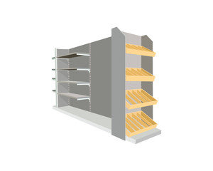 Vector illustration of cosmetics shop rack.