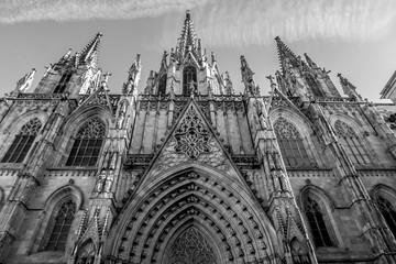 Cathedral of Barcelona city, Catalonia, Spain.