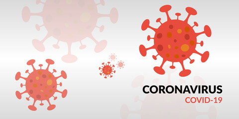 Fond d'écran/bannière Coronavirus/COVID-19 - Rouge