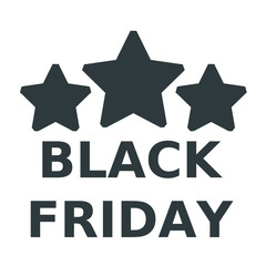 black friday black icon on white background