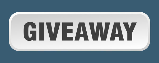 giveaway button. giveaway square 3d push button