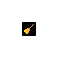 Guitar logo template vector icon design