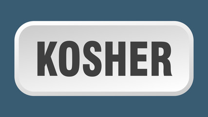 kosher button. kosher square 3d push button