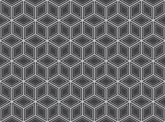Vector repeating geometrical mosaic. Gray background.