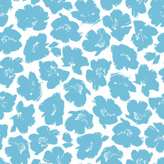 Seamless pattern material of an abstract flower,