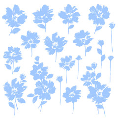 Flower vector illustration material abstract beautifully,