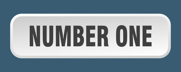 number one button. number one square 3d push button