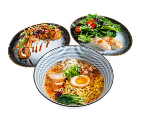 japanese food on the white background