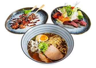 japanese food on the white background