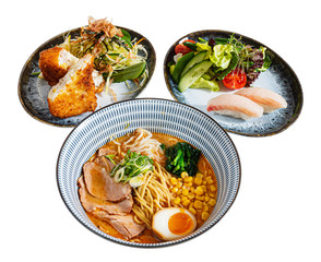 japanese food on the white background