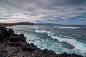 Fototapeta na wymiar coast of the Atlantic Ocean on the island of San Miguel, Azores, Portugal