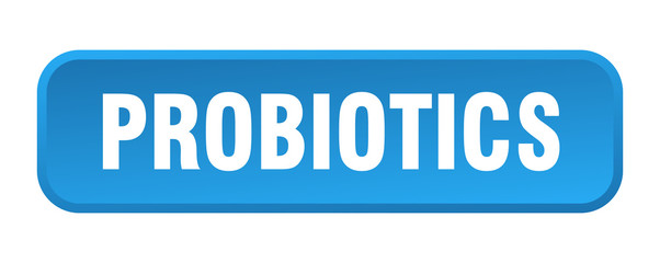 probiotics button. probiotics square 3d push button