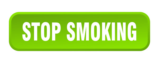 stop smoking button. stop smoking square 3d push button