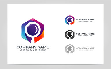 Modern search logo design template. Editable symbol icon logo design.