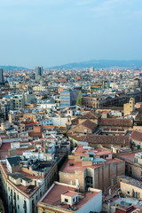 Barcelona from Santa Maria del Pi church, Spain