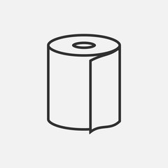 Toilet paper isolated on white background. Vector illustration.