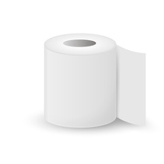 Toilet paper isolated on white background. Vector illustration.