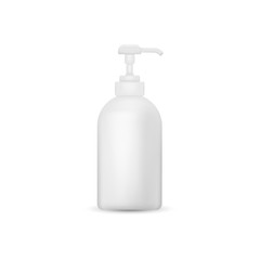 Realistic Bottle soap isolated on white background. Vector illustration.