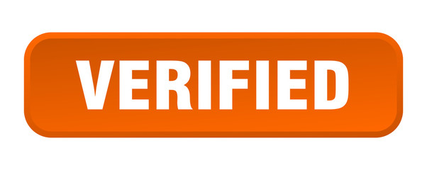 verified button. verified square 3d push button