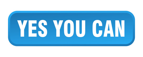 yes you can button. yes you can square 3d push button