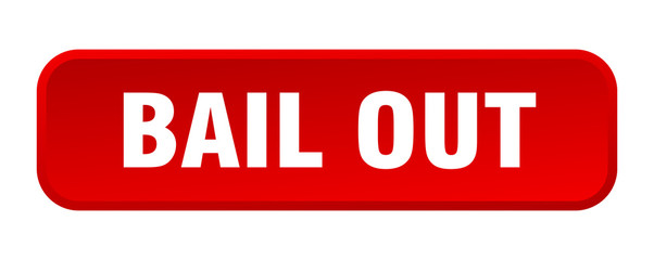 bail out button. bail out square 3d push button