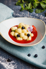 Strawberry cheese salad